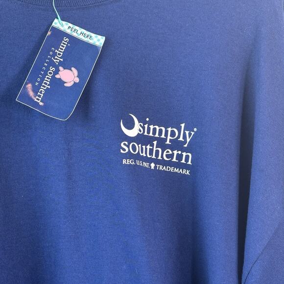 Simply Southern Mens Tshirt XXL Blue Golden Lab Long Sleeve New - Picture 4 of 10